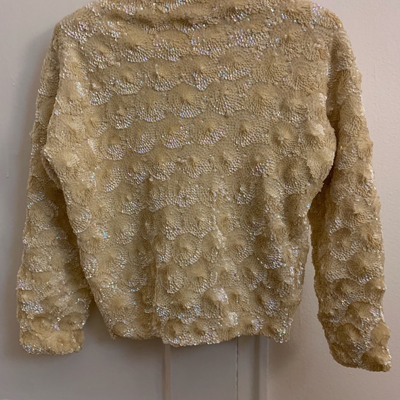 Vintage swirled sequined sweater - Picture 3 of 3
